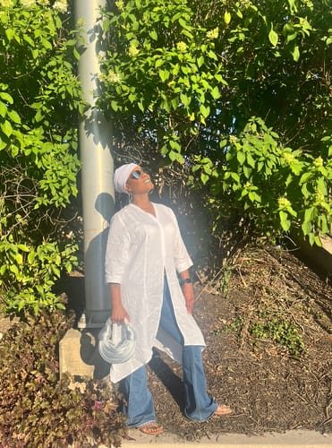 Customer photo review of LONG LINEN TUNIC EFFE