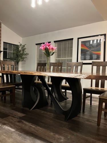 Customer photo review of Table Base 327 Cling 28H Metal DIY for Woodworking