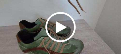 Customer video review of Men's GrandPrix Sneaker in Beach Club (Faded Navy and Brown)