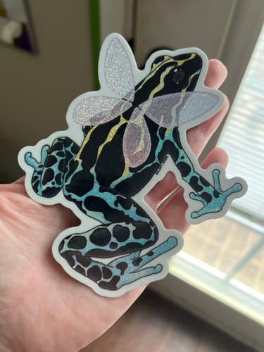 Customer photo review of Limited Edition “Poison Dart Fairy” Holographic Vinyl Sticker