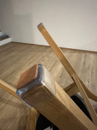 Customer photo review of Square Chair Leg Protector Glides - 16x Pack