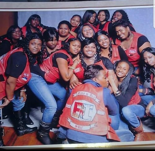 Customer photo review of HL14945RED # 22 Ladies Red bulletproof style leather vest - Police vest Shade # 22