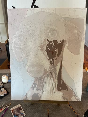 Customer photo review of Custom Paint By Numbers Kit