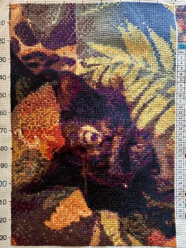 Customer photo review of Custom Cross Stitch Tapestry Kit | Just Upload Your Photo!