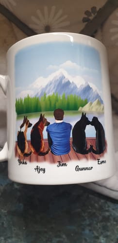 Customer photo review of Man & Dogs - Best Dog Dad Ever Personalised Mug
