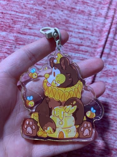 Customer photo review of Clown Bear Keychains
