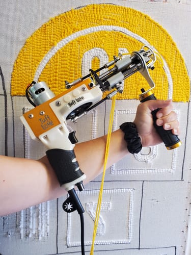 Customer photo review of The Spider — Cut & Loop Pile Tufting Machine