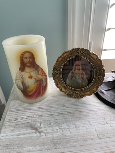 Customer photo review of New! Immaculate Heart of Mary by Fritz Kunz – Framed – 4.25x4.25"