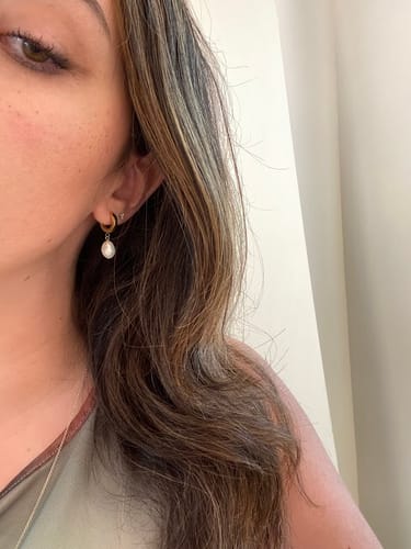 Customer photo review of Grace Hoops - Gold
