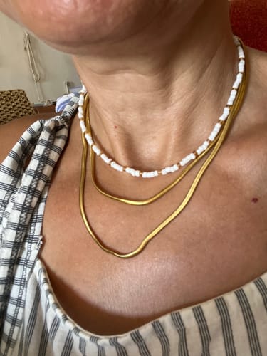 Customer photo review of ‘Chelsea’ Classic Double Chain Necklace