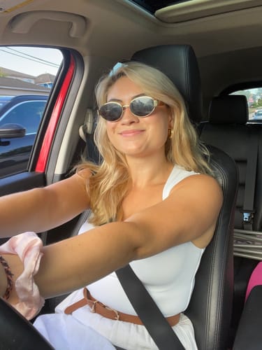 Customer photo review of Allie Hoop Clip On Earrings in Gold