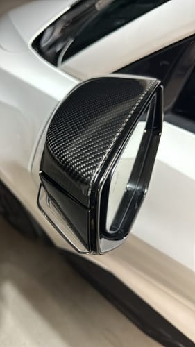 Customer photo review of Corvette C8 Carbon Fiber Replacement Mirror Covers