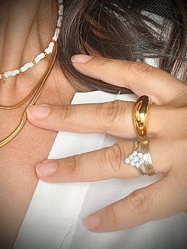 Customer photo review of Chunky Arc Ring
