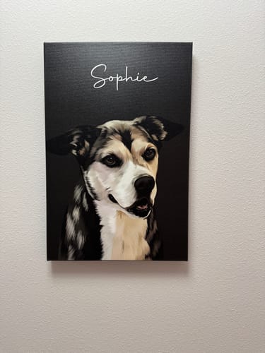 Customer photo review of Pet Art Canvas Wrap