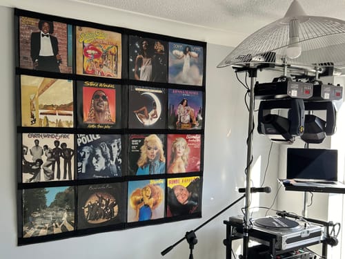 Customer photo review of 12" Vinyl Record Display Frame - LP Wall Storage