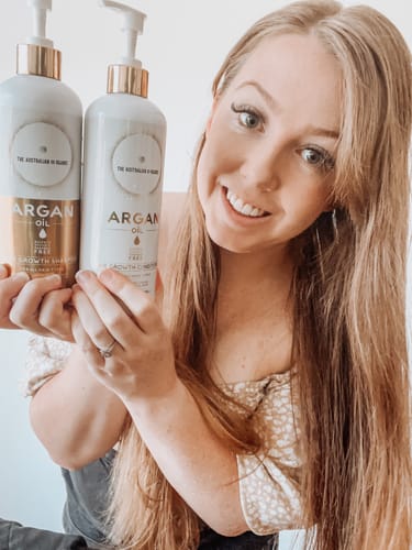 Customer photo review of Hair Growth Stimulating Shampoo