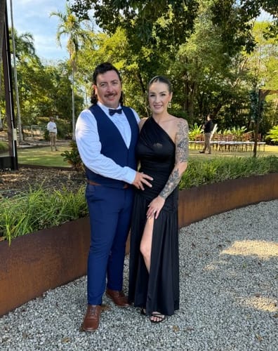 Customer photo review of Sexy One-shoulder Strap Gathered Slim Fit Slit Maxi Dress