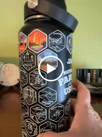 Customer video review of Let's Wander™ National Parks Water Bottle + Stickers