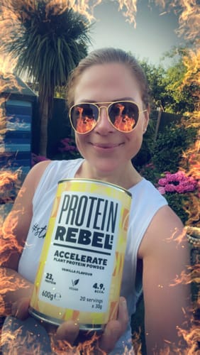 Customer photo review of Accelerate Vegan High Protein Powder