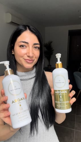 Customer photo review of Extra Volume Hair Growth Shampoo