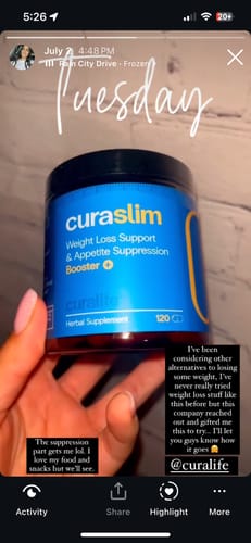 Customer photo review of Curaslim