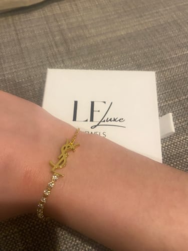 Customer photo review of Classic Tennis Bracelet — Gold