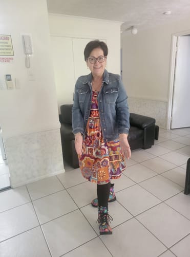 Customer photo review of Happy floral boots