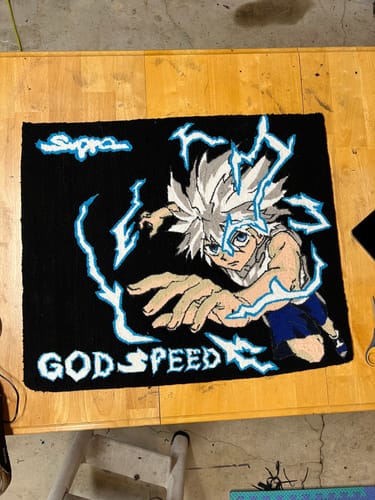 Customer photo review of The Hobo — Micro Loop Pile Tufting Machine