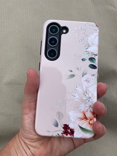 Customer photo review of Half Bloom Floral Phone Case - Pink