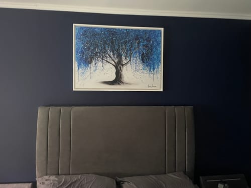 Customer photo review of Blue Midnight Tree Canvas Print