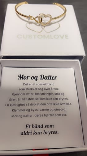 Customer photo review of Mor og Datter – Uendelig Hjerte Armbånd