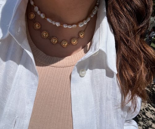 Customer photo review of Sun Necklace
