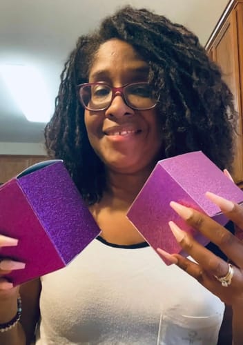 Customer photo review of Purple Glitter Card Stock - 10 Pack 12/12