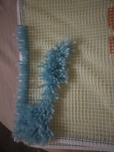 Customer photo review of Keep Learning Keep Growing Latch Hook Rug Kit