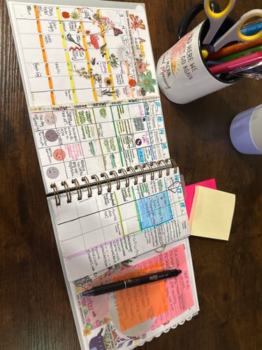 Customer photo review of Undated MINI Horizontal Weekly Planner, Sage Advice