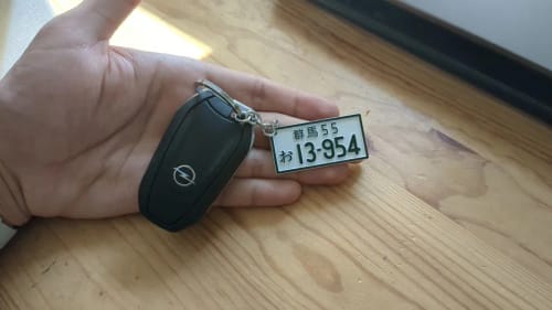 Customer photo review of Initial D AE86 License Plate JDM Keychain
