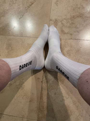 Customer photo review of GLIDECHIC 2.X SOCKS - WHITE