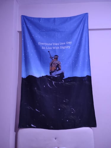 Customer photo review of Kişiye Özel Duvar Örtüsü