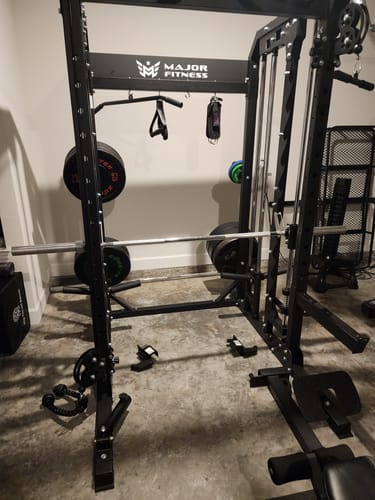 Customer photo review of Major Fitness B52 All-In-One Home Gym Smith Machine