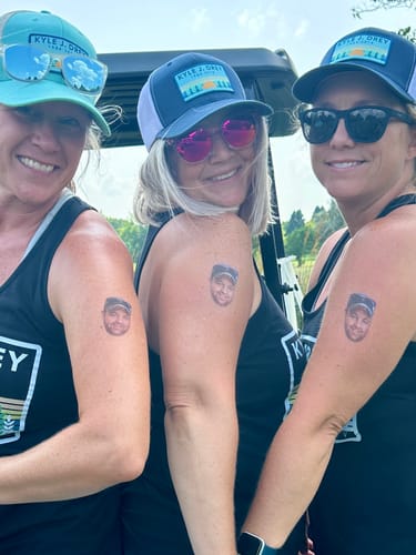 Customer photo review of Custom Photo Face Temporary Tattoo