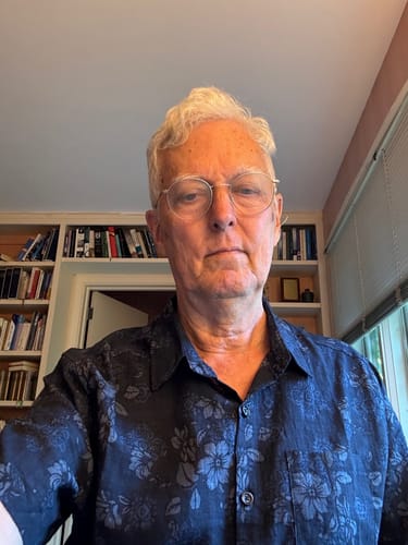 Customer photo review of Men's Blue Cotton Floral Hawaiian Vintage Shirt