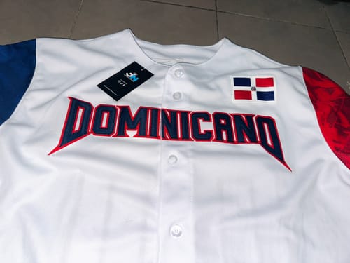 Customer photo review of Dominican Republic Custom Baseball Jersey
