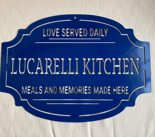 Deborah H. review of Custom Metal Farmhouse Kitchen Wall Art | 20+ Color Options image 1 out of 1