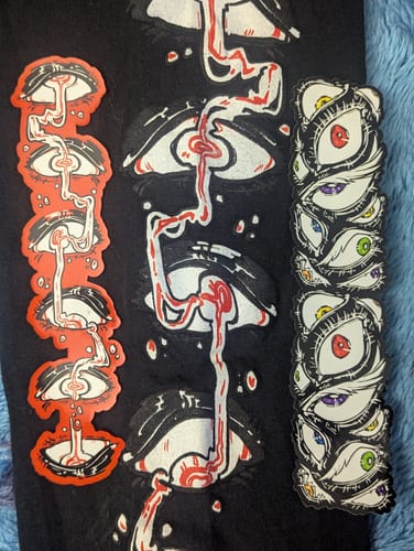 Customer photo review of Long Dripping Eyes Sticker