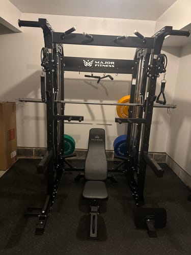 Customer photo review of Major Fitness B52 All-In-One Home Gym Smith Machine