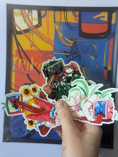 Customer photo review of TV Head Vol. 2 Stickers