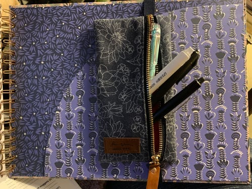 Customer photo review of Elastic Pen Pouch, Hidden Blue