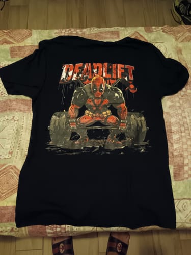 Customer photo review of Deadlift - Premium Shirt Unisex Backprint
