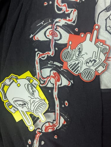 Customer photo review of Gas Mask Girls Stickers