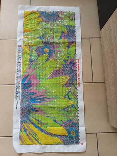 Customer photo review of Kreuzstich - schöne Sonnenblumen | 90x40 cm
